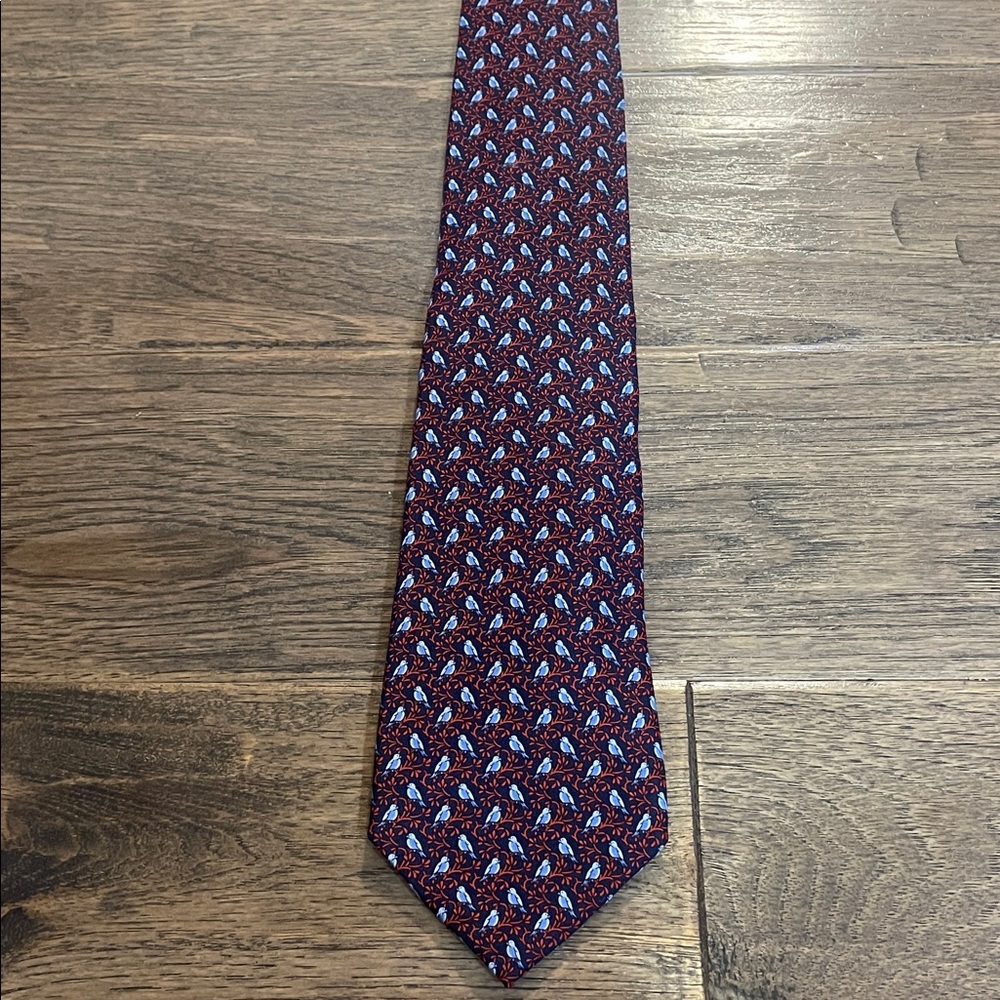 Thomas Pink Paisley Tie - Burgundy and Sky Blue